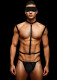 Envy 3 Pc Wet Look Chest Harness - Large/xlarge -  Black Image