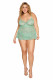 Babydoll and G-String - Queen Size - Seafoam Image