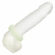 Alpha Glow-in-the-Dark Liquid Silicone Prolong  Sexagon Ring - White Image