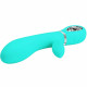 Thomas Super Soft Silicone Rabbit Vibrator -  Turquoise Image