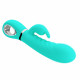 Prescott Super Soft Rabbit Silicone Vibrator -  Vibrator -Teal Image