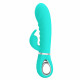 Prescott Super Soft Rabbit Silicone Vibrator -  Vibrator -Teal Image