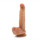 Renaissance - Davinci - 8 Inch Sliding Foreskin Dildo With Squeezable Balls - Tan Image