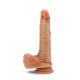 Renaissance - Davinci - 8 Inch Sliding Foreskin Dildo With Squeezable Balls - Tan Image