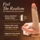 Renaissance - Davinci - 8 Inch Sliding Foreskin Dildo With Squeezable Balls - Tan Image