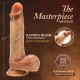 Renaissance - Raphael - 9.5 Inch Sliding Foreskin  Dildo With Squeezable Balls - Tan Image