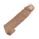 Natural Realskin Vibrating Penis Xtender - Brown Image