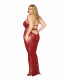 Bodystocking Gown Dmnd - One Size Queen - Red Image