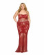 Bodystocking Gown Dmnd - One Size Queen - Red Image