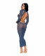 Bodystocking Gown Dmnd - One Size - Navy Image