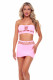 Net Worth 2pc Bandeau Set - One Size - Pink Image