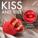 Sweet Kiss Kissing & Vibrating Clitoral Stimulator - Red Image