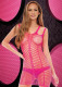 Shredded Mini Dress - One Size - Pink Image