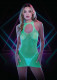 Glow in the Dark Mini Dress - One Size - Green Image