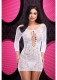 Lace Off the Shoulder Mini Dress - One Size -White Image