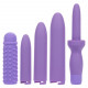 Dr. Laura Berman Rechargeable Dilators Set of 4  Locking Sizes Plus Sleeve - Purple Image