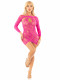 2pc Mini Heart Keyhole Mini Dress and Shrug -  and Shrug - Os - Magenta Image