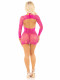 2pc Mini Heart Keyhole Mini Dress and Shrug -  and Shrug - Os - Magenta Image