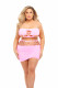 Net Worth 2pc Bandeau Set - Queen - Pink Image