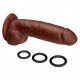 8" Dual Density Real Touch Thick With Realistic Painted Veins and Balls - Brown Image