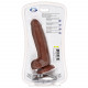 8" Dual Density Real Touch Thick With Realistic Painted Veins and Balls - Brown Image