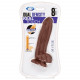 8" Dual Density Real Touch Thick With Realistic Painted Veins and Balls - Brown Image