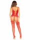 Red 2pc Cami With Attached Stockings, G-String - Os Image