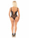 Seamless Rhinestone Net and Lace Bodysuit -  Os - Black Image