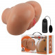 Luna Realistic Vagina and Ass  Vibrator - Tan Image