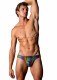 Pack and Play Thong With Front Condom Pouch - L/xl - Rainbow Image