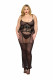 Midi Garter Chemise and Gstring 1x - Black Image