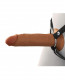 Fantasy X-Tensions Elite 8" Silicone  Hollow Strap Dual Density - Brown Image